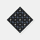 コールドウェザー走ズクリスマス雪だるま スタンダードカクテルナプキン (角)