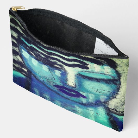 コールドオリジナル絵を描抽象芸術オン アクセサリーポーチ (見開き)