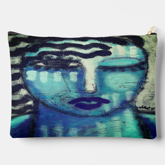 コールドオリジナル絵を描抽象芸術オン アクセサリーポーチ (裏面)