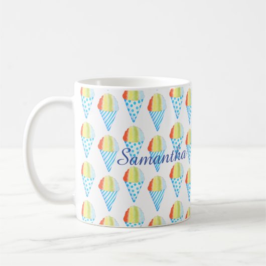 コールドカラフルコーンのデザート コーヒーマグカップ (左)