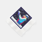 コールドクリスマスカロラーカクテル紙ナプキンス 縁ありカクテルナプキン (角)