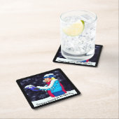 コールドクリスマスカロラーパルプボードスクエアコースター スクエアペーパーコースター (インサイチュ)