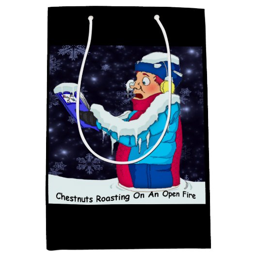 コールドクリスマスカロラーミディアム抱き枕 ミディアムペーパーバッグ (正面)