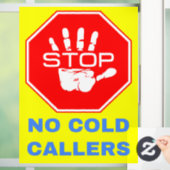 コールドコーラーサイン（迷惑な訪問者を拒否） ウィンドウサイン (ホーム)