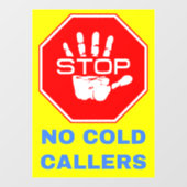 コールドコーラーサイン（迷惑な訪問者を拒否） ウィンドウサイン (シート)