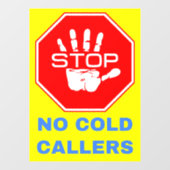 コールドコールの呼び出し側のストップ署名なし ウィンドウサイン (シート)