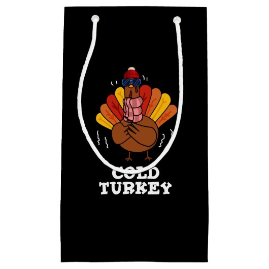 コールドターキーおもしろいアニマルプンダークBG スモールペーパーバッグ (正面)