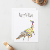 コールドターキー ハッピーホリデー ノートカード (正面/裏面インサイチュ)