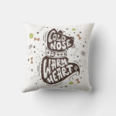 コールドノーズ暖かいハート クッション (裏面)