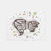 コールドノーズ暖かいハート フリースブランケット (正面(横))