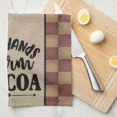 コールドハンズウォームココア – 初期のスタイル キッチンタオル (四つ折り)