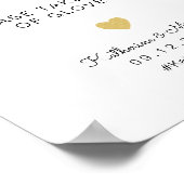 コールドハンド暖かいハート結婚ズグローブの好意サイン ポスター (角)