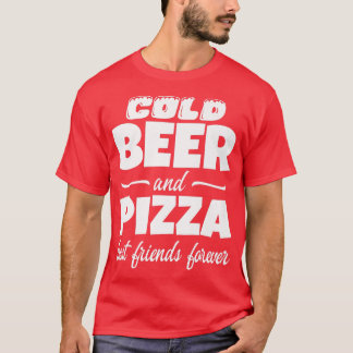 コールドビール&ピザフ最高のァンズフォーエバーおもしろいコモ Tシャツ