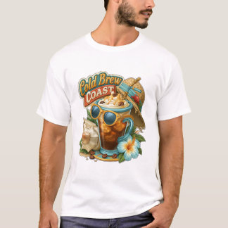 コールドブリューコーストビーチアイスコーヒー Tシャツ