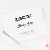コールドブリューコーヒー製品ラベルボトルシール スクエアシール (封筒)