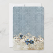 コールドブルーウィンターデイテーブルカード 招待状 (裏面)