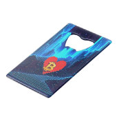 コールドブルービットコイン クレジットカード栓抜き (正面アングル)