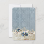 コールドブルー冬の日日付を保存 セーブザデート (裏面)