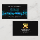 コールドブルー稲妻ストライク電気工事請負業者 名刺 (正面/裏面)