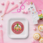 コールドプレスジュースSmoothiesフルーツショップのロゴ名 ペーパープレート (パーティー)