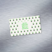 コールドロンと泡立つ緑の醸造ハロウィーンカスタム マグネット名刺 (インサイチュ)