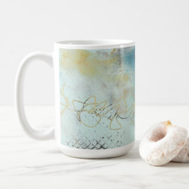 コールドワックスおよび油の抽象芸術 コーヒーマグカップ