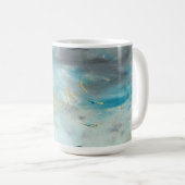 コールドワックスおよび油の抽象芸術 コーヒーマグカップ (正面右)