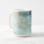 コールドワックスおよび油の抽象芸術 コーヒーマグカップ (正面左)