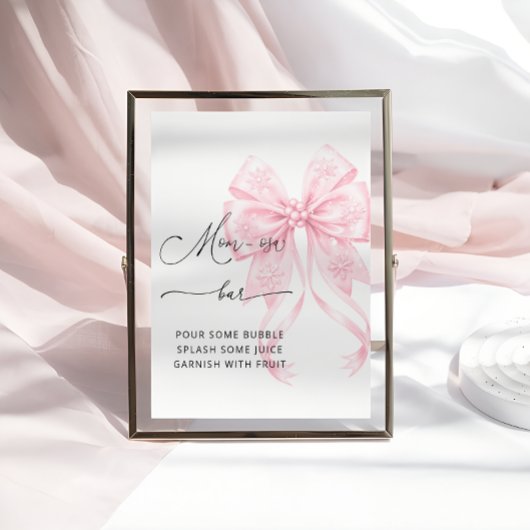 コールド外ピンクボウベイビーシャワーマムオーサバー ポスター