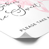 コールド外側ピンクリボンベビーは甘い ポスター (角)