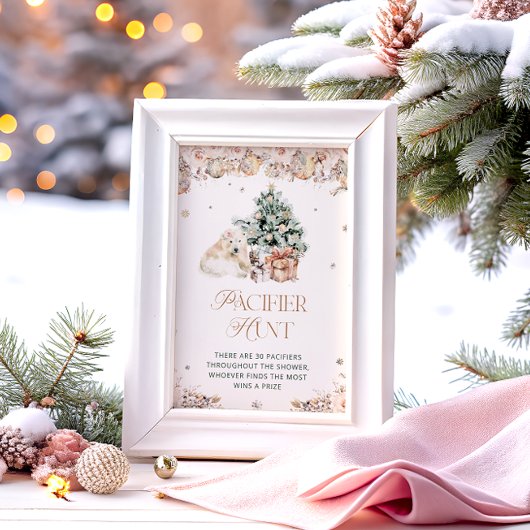 コールド外熊ベビーシャワーおしゃぶり狩りゲーム ポスター