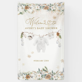 コールド外部の最も近いライン赤ちゃんシャワーへようこそ 横断幕