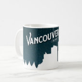 コールハーバーの夜間バンクーバースカイライン コーヒーマグカップ (正面左)