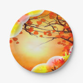 コールハーベストサンクスギビング秋秋 ペーパープレート (正面)