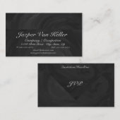 コールブラックモノグラムパーソナライズされた 名刺 (正面/裏面)