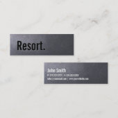 コールブラックリゾートミニマリストタイポグラフィ スキニー名刺 (正面/裏面)
