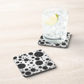 コールブラック水玉模様パターン コースター (右側)