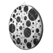 コールブラック水玉模様パターン ダーツボード (正面右)