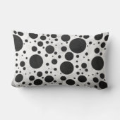 コールブラック水玉模様パターン ランバークッション (裏面)