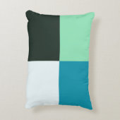 コールホワイトティール(緑がかった色)グリーンブルーアクアターコイズ アクセントクッション (裏面(縦))