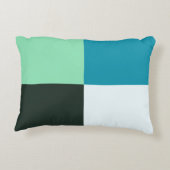 コールホワイトティール(緑がかった色)グリーンブルーアクアターコイズ アクセントクッション (裏面)