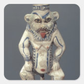 コールポット、エジプトの家庭神Besを描く スクエアシール (正面)