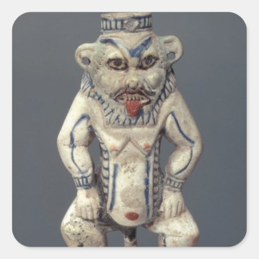 コールポット、エジプトの家庭神Besを描く スクエアシール (正面)