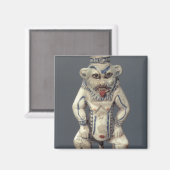 コールポット、エジプトの家庭神Besを描く マグネット (正面/裏面)