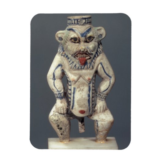 コールポット、エジプトの家庭神Besを描く マグネット (縦)