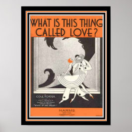 コールポーターアールデコシートミュージック12 x 16プリント ポスター