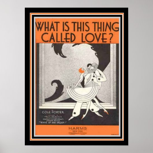 コールポーターアールデコシートミュージック12 x 16プリント ポスター (正面)