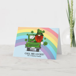 コールマイラッキーアイリッシュ格言St patricks dayホリデイ サンキューカード