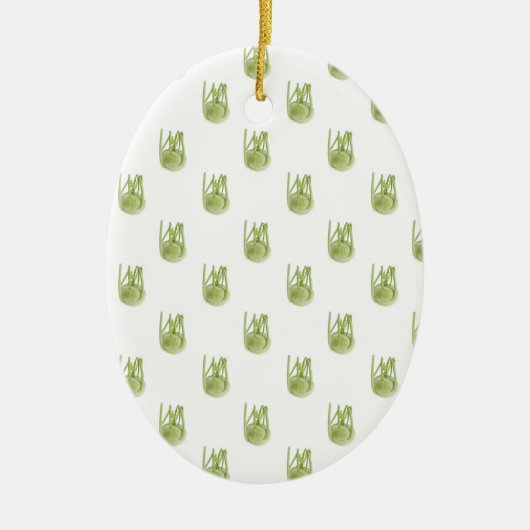 コールラビ壁紙 セラミックオーナメント (正面)