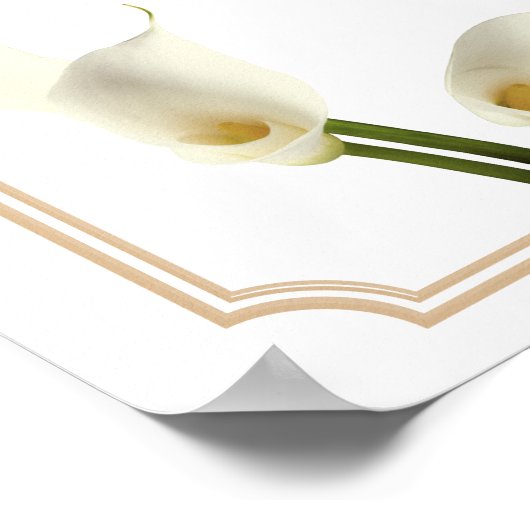 コールリリー左右のサインで席を結婚選ぶ ポスター (角)